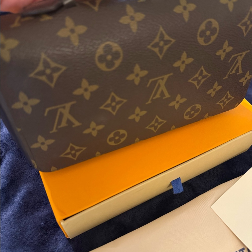 Designer Brown Monogram Pouch - Picture 2 of 6